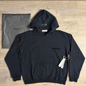 New Essentials Hoodie Black with dust bag